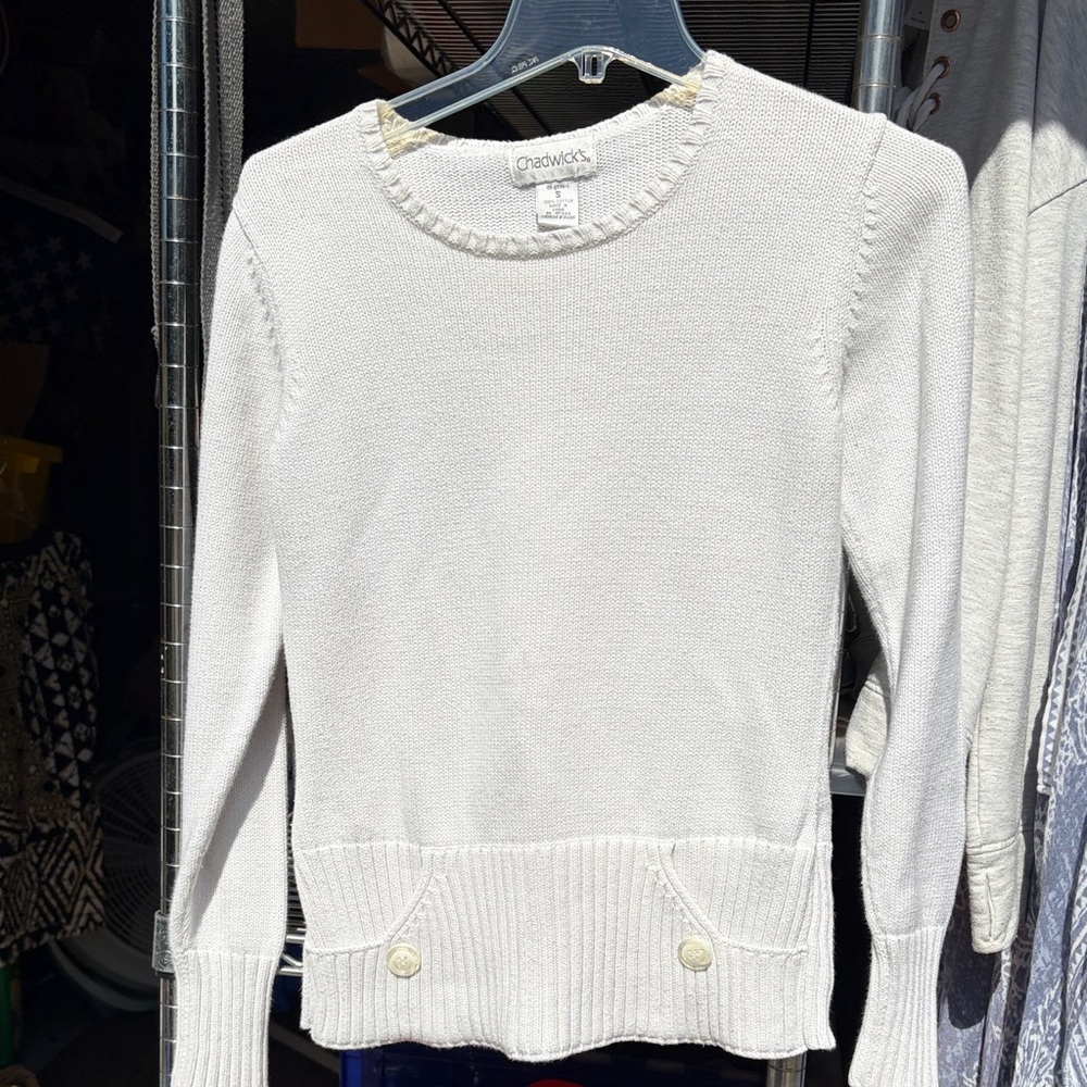 Chadwicks Women's Ivory Crew Neck Sweater
